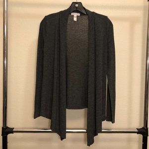 Dark Gray Long-Sleeve Cardigan Small